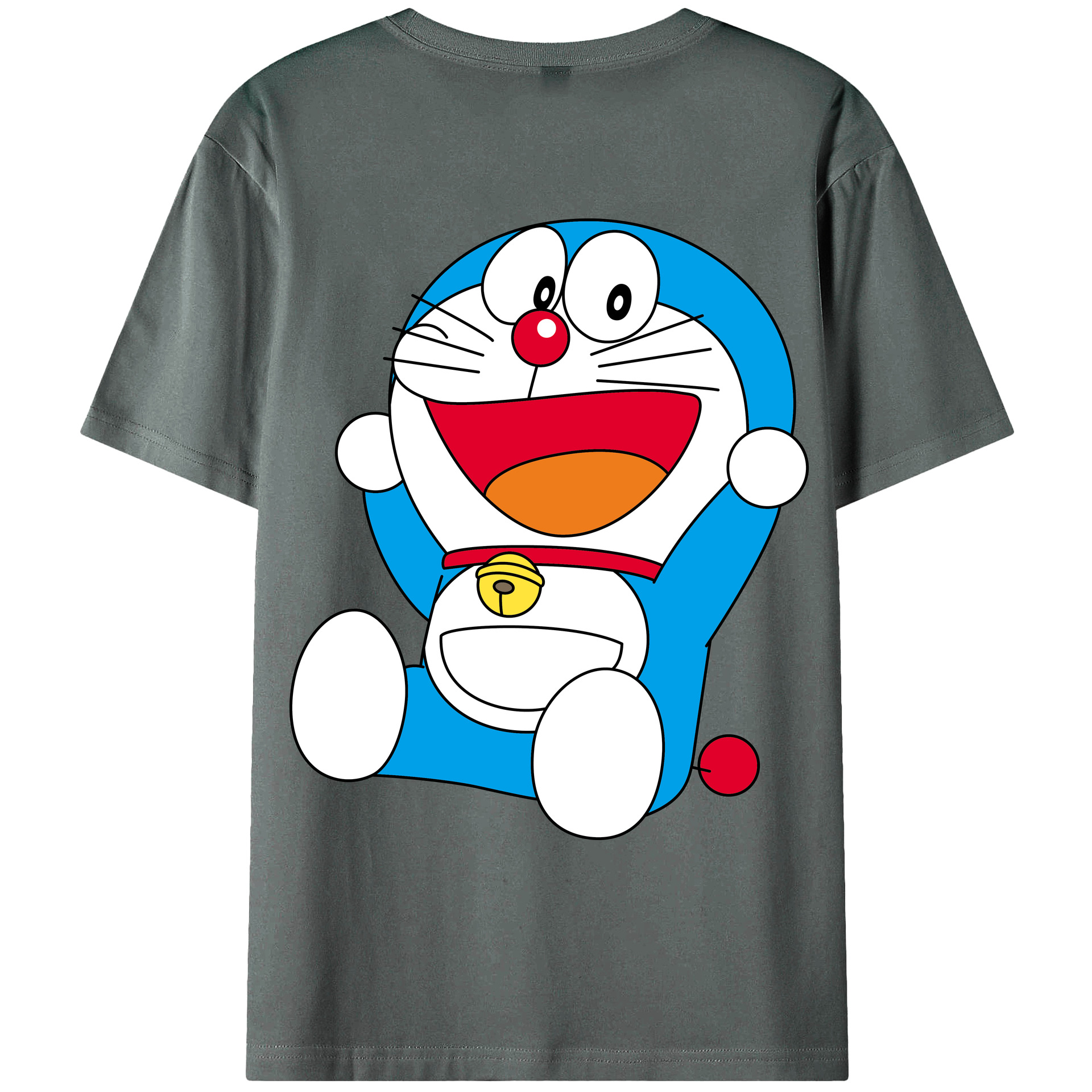 （画像用） ドラえもん Doraemon 綿100％ メンズ半袖Tシャツ（バックプリント） 通気性
